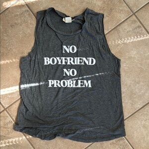 enough about me... Gray Muscle Tee Sleeveless Tank Top